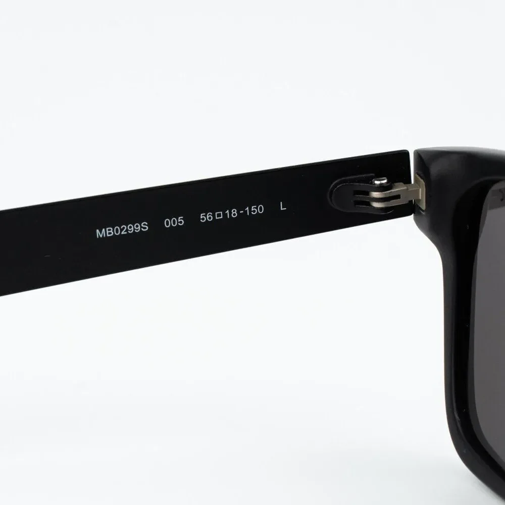 Montblanc Men Sunglasses Matte Black Grey Rectangle MB0299S 005 NEW AUTHENTIC